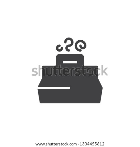 Fast food cardboard box vector icon. filled flat sign for mobile concept and web design. Food delivery service pack simple solid icon. Symbol, logo illustration. Pixel perfect vector graphics