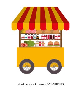 fast food cart icon