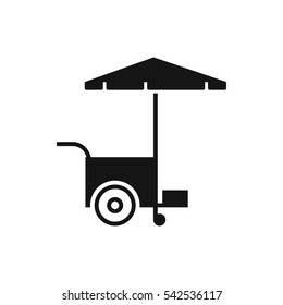 fast food cart icon illustration isolated vector sign symbol