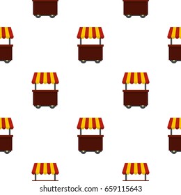 Fast food cart pattern seamless for any design vector illustration