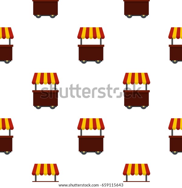 Fast food cart pattern seamless for any\
design vector\
illustration