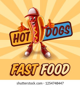 FAST FOOD CARTOON BANNER