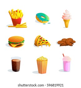 Fast Food Vector Cartoon Image Red Stock Vector (Royalty Free ...