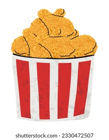 fast food, cartoon icons, simple flat style, street high calorie food illustration.