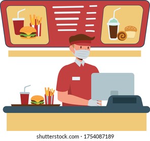 cajero de comida rápida seguir usando cajero de comida rápida médica