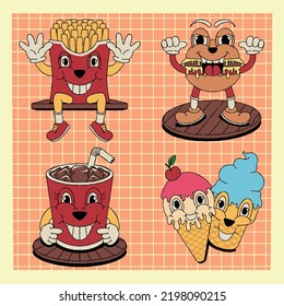 fast food character vector illustration