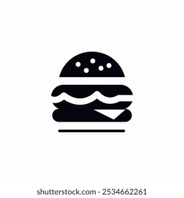 fast food cheeseburger icon sign vector