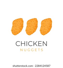 Fast food Chicken nuggets Simple Illustration Logo