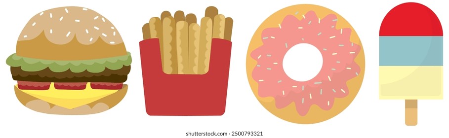 Fast food , chilean book , sweet 
