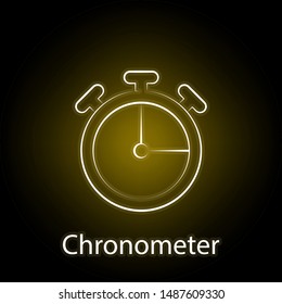 fast food chronometer line neon icon. Element of food illustration icon. Signs and symbols can be used for web, logo, mobile app, UI, UX