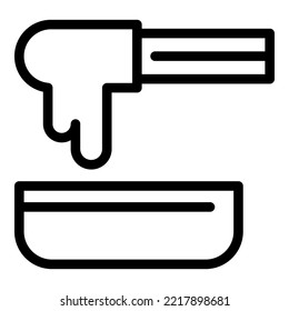 Fast food churro icon outline vector. Spanish pastry. Mexican dessert