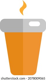 Fast food coffee, illustration, vector, on a white background.