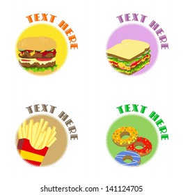 fast food color button one