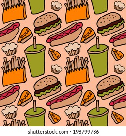 Fast Food Color Seamless