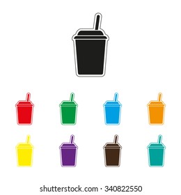 fast food - color vector icon