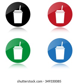 fast food - color vector icon