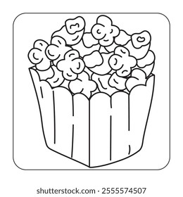 Fast food coloring page hand made illustration 