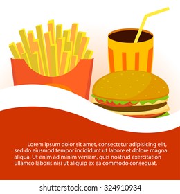 fast food concept banner flat design
