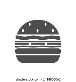 Fast food concept. Burger icon, hamburger sign Vector illustration