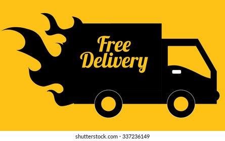Fast food concept with delivery design, vector illustration 10 eps graphic