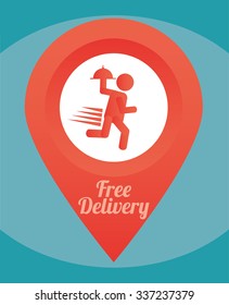 Fast food concept with delivery design, vector illustration 10 eps graphic