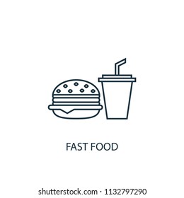 Fast food concept line icon. Simple element illustration. Fast food concept outline symbol design from USA set. Can be used for web and mobile UI/UX