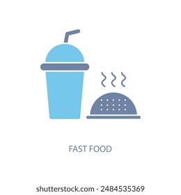 fast food concept line icon. Simple element illustration. fast food concept outline symbol design.