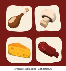 Fast food concept with menu icons design, vector illustration 10 eps graphic.