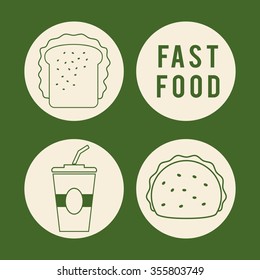 Fast food concept with menu icons design, vector illustration 10 eps graphic.