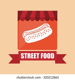 Fast Food concept and menu options design, vector illustration 10 eps graphic.