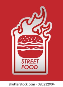 Fast Food concept and menu options design, vector illustration 10 eps graphic.