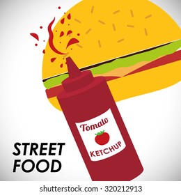 Fast Food concept and menu options design, vector illustration 10 eps graphic.