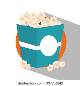 Fast food concept with pop corn design, vector illustration 10 eps graphic