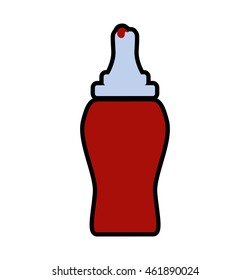 Fast food concept represented by Sauce icon. Isolated and flat illustration