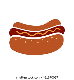 Fast food concept represented by hot dog icon. Isolated and flat illustration