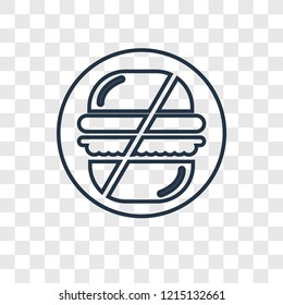 Fast food concept vector linear icon isolated on transparent background, Fast food concept transparency concept in outline style