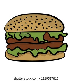 Fast food considered junk item, burger