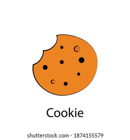 fast food cookie outline icon. Element of food illustration icon. Signs and symbols can be used for web, logo, mobile app, UI, UX