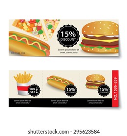fast food coupon discount  template design
