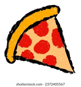 Fast food crayon art pizza