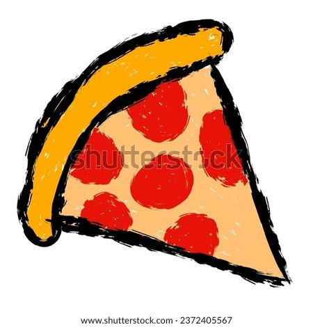 Fast food crayon art pizza