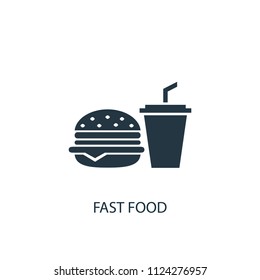 Fast food creative icon. Simple element illustration. Fast food concept symbol design from USA collection. Can be used for web and mobile.