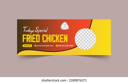 Fast Food culinary ads banner template food restaurant banner ad post. Web Banner social media post cover template