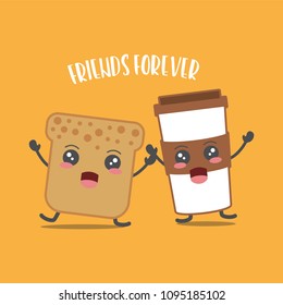 fast food cute best friends characters