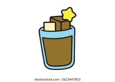 Fast food cute drink illustration on white background (4)