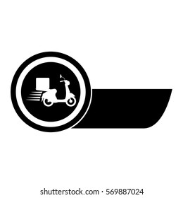 fast food delivery emblem icon, vector illustration image