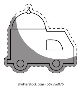 fast food delivery icon, vector illustration image