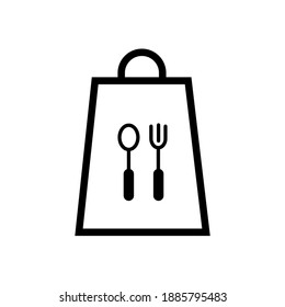 Fast food delivery line icon, simple design