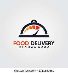 Fast Food Delivery Logo Design Template. Creative modern delivery service logo vector.