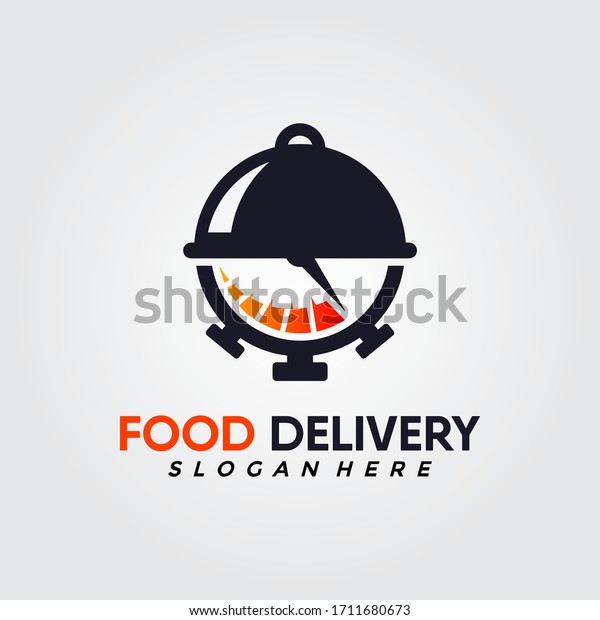Fast Food Delivery Logo Design\
Template. Creative modern delivery service logo\
vector.
